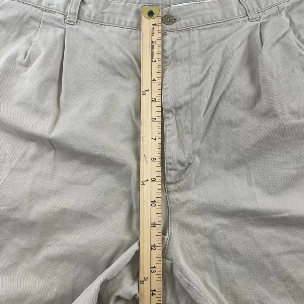 Nike Mens Pleated Chino‎ Shorts Khaki Tan Cotton Twill Golf Casual Size 40
